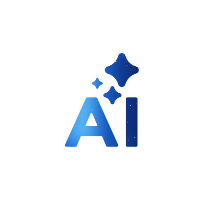 Ai logo design featuring stylized lettering and stars, ideal for technology and innovation topics.のイラスト素材