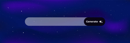 Ai-based interface featuring a sleek generate button designed for cutting-edge creative technology.のイラスト素材