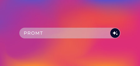Ai design featuring a search bar with a prompt button symbolizing modern technology and innovation.