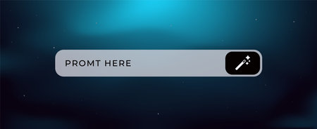 Ai input bar showcasing a sleek icon design for artificial intelligence software applications.のイラスト素材