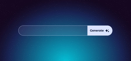 Ai search bar with sparkle icon. generate button enhances user interaction in digital interfaces.