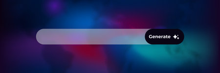 Ai search bar with a generate button, ideal for digital and online tasks in tech applications.