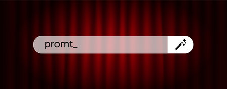 Ai search bar displaying text with magic wand icon symbolizes advanced artificial intelligence tools.のイラスト素材