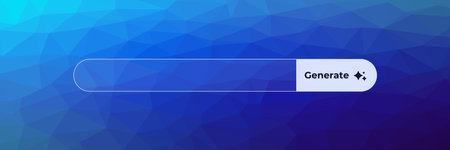 Ai search bar for technology and data input, featuring a generate button on the right side.