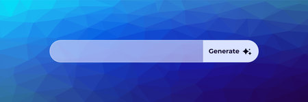 Ai interface with generate button in modern design. useful for applications and tech software.のイラスト素材