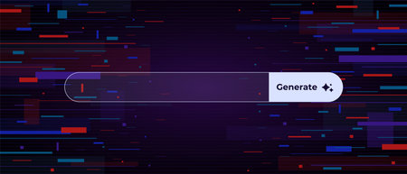 Ai-generated interface showcasing a generate button, illustrating the advancement in artificial intelligence.のイラスト素材