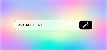 Ai prompt bar with a magic wand icon symbolizes user interaction in a digital intelligence context.