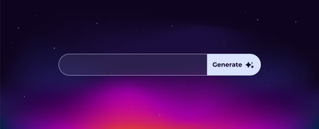 Ai search bar with generate button for quick access to online tools and digital solutions.