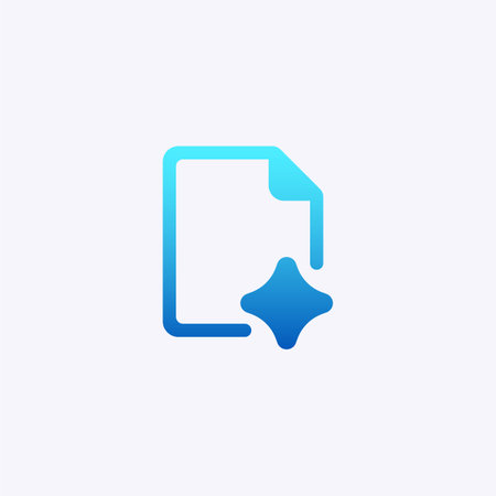 Ai document icon with blue design represents modern technology and artificial intelligence applications.のイラスト素材