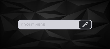 Ai text input bar for entering commands or prompts with a minimal and user-friendly design.のイラスト素材