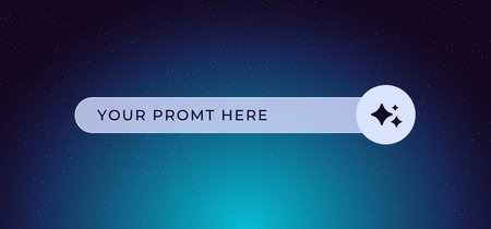 A contemporary interface design specifically for inputting prompts, featuring visually striking...