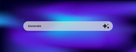 Ai interface element with sparkle icon suggesting action. simple design suitable for modern applications.のイラスト素材