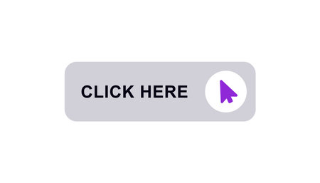 Clickable button with text and purple arrow cursor symbol, designed for online navigation or ui.のイラスト素材