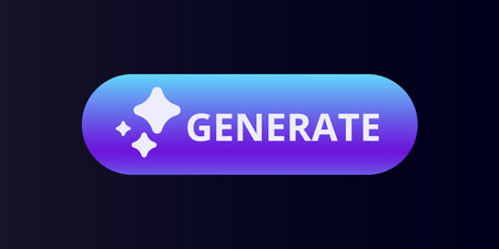 A colorful generate button, perfect for web and app interfaces, enhancing user interaction and...