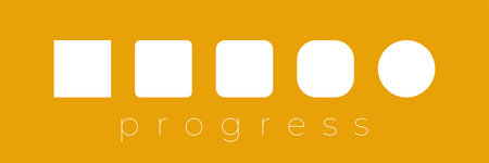 Strategy of progress and chance. Square figure renewal and development with success evolution...