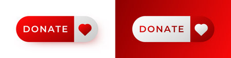 The image features a red donate button with a heart icon, symbolizing charity and generosity.