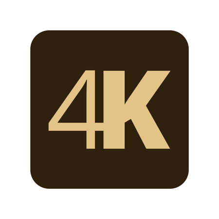 4k television display icon with high resolution quality.のイラスト素材