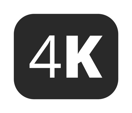 4k high definition resolution digital display icon.のイラスト素材