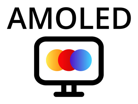 Amoled screen display: vibrant color representation on computer monitor.