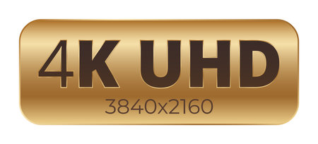 4k uhd resolution symbol with 3840x2160 dimensions.のイラスト素材