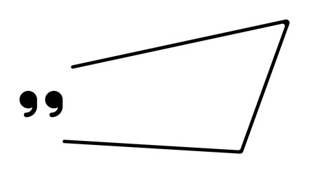 Empty quotation mark speech bubble with geometric border.のイラスト素材