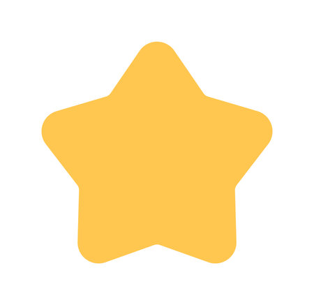 Yellow star shape on white background.のイラスト素材