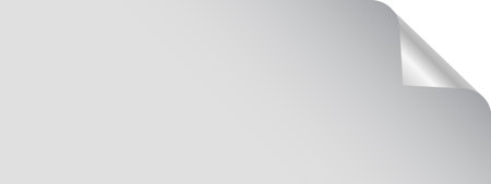 Blank white paper with curled edge for design projects.のイラスト素材