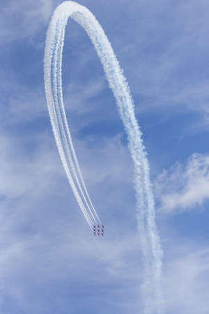 The Red Arrows, RAF Aerobatic Team, Formation Flyingのeditorial素材