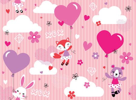 Valentine Friendsのイラスト素材