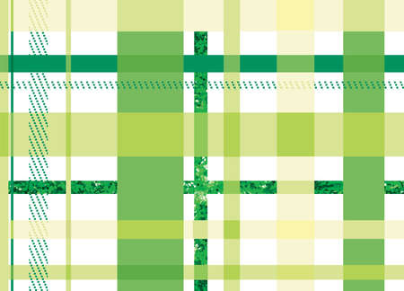 Pretty plaid with a splash of green glitter. Perfect for celebrating spring. This vector pattern repeats seamlessly and would be perfect for Saint Patricks Day or Easter.のイラスト素材