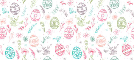 Easter Egg Seamless Vector Pattern