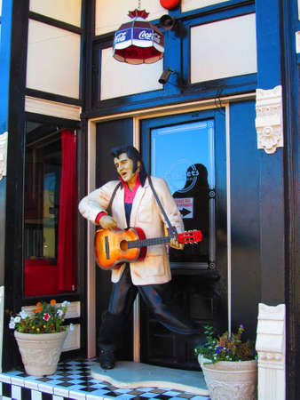 Elvis Presley statue route 66,AZ のeditorial素材