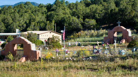 Small cemetery on the High Road to Taos, NMの写真素材