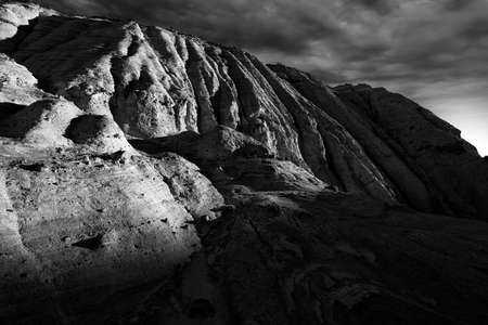 Dramatic sunrise as seen from a canyon near Cochiti, NMの写真素材