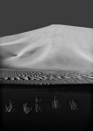 Sunset Over Ibex Dunes in Death Valley, CAの写真素材