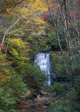 Meigs Falls Surrounded by Fall Foliage