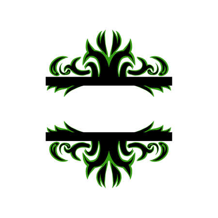 Wedding ornament pattern for frame decoration.のイラスト素材