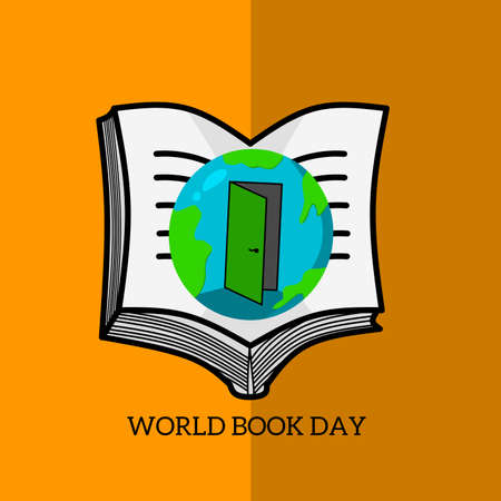 Simple design of illustration world book dayのイラスト素材