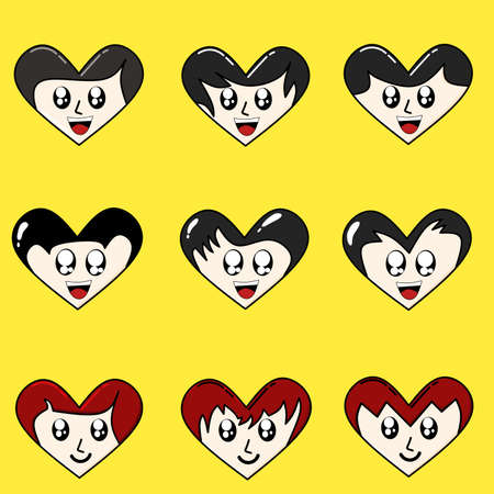 Set of simple design avatars modernのイラスト素材