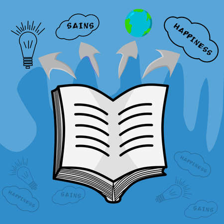 World book day concept benefits of booksのイラスト素材