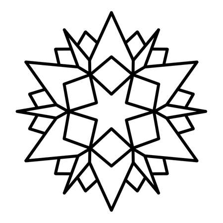 Simple design of illustration mandala on White backgroundのイラスト素材