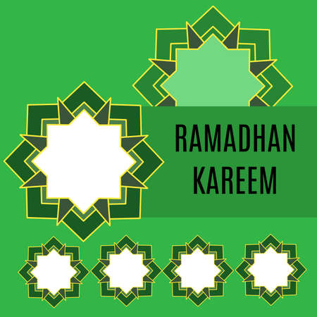Simple design of illustration ramadhan kareem bannerのイラスト素材