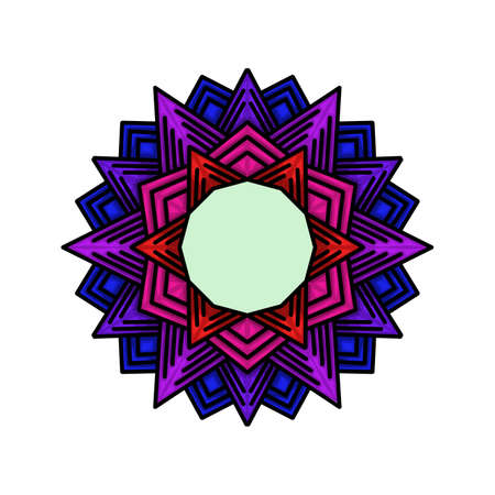 Simple design of illustration mandala on White backgroundのイラスト素材