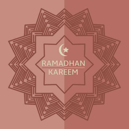 Simple design of illustration ramadhan kareem backgroundのイラスト素材