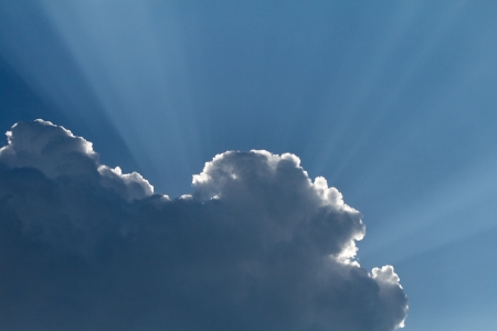 Sunbeams in the Skyの写真素材