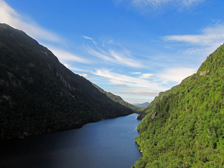 Serene and peaceful view of lake by the mountain.の写真素材