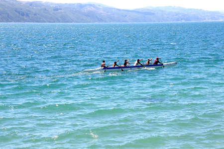 Rowing ocean athleteのeditorial素材