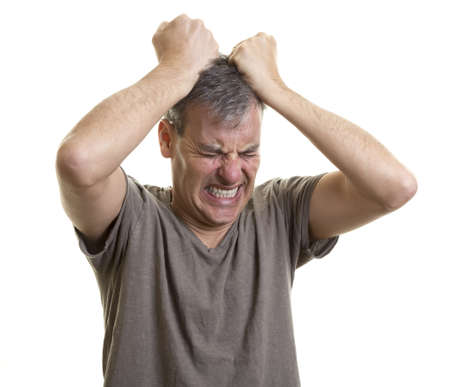 Pain and despair の写真素材