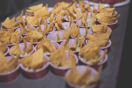 catering food in company cocktailの写真素材