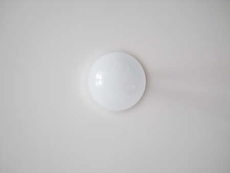 Vintage hanging light bulb over weite background